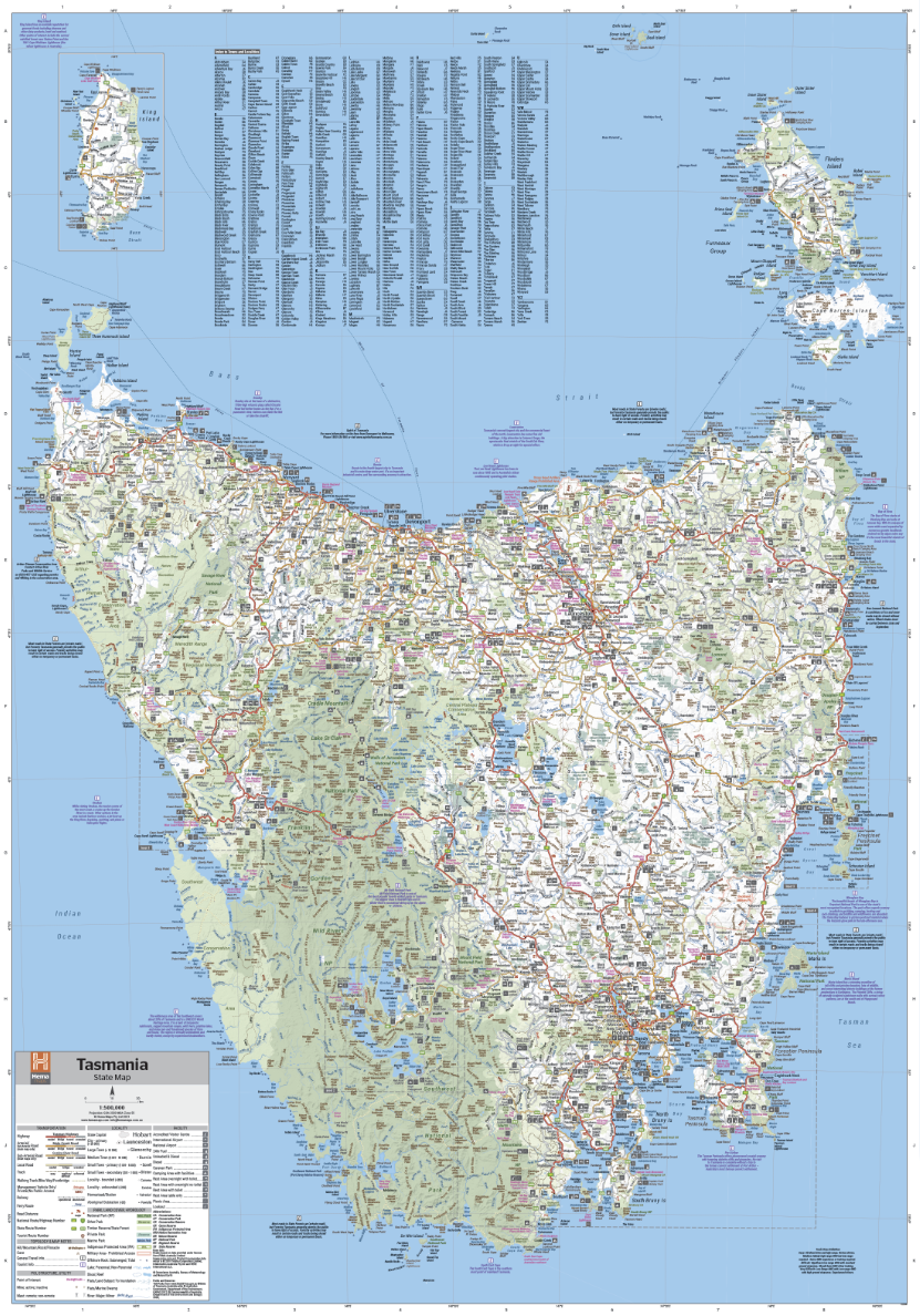 HEMA Tasmania State Map 3RD Editionition - 9781865009728