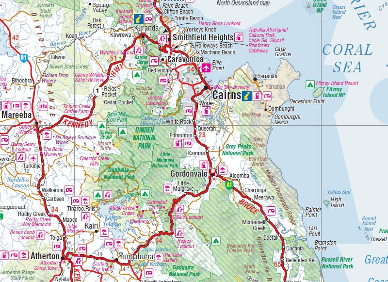 HEMA Cairns And Region Map 14th Edition - 9781865008912