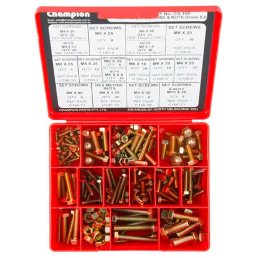 Champion Metric Set Screw & Nut Assortment - CA196