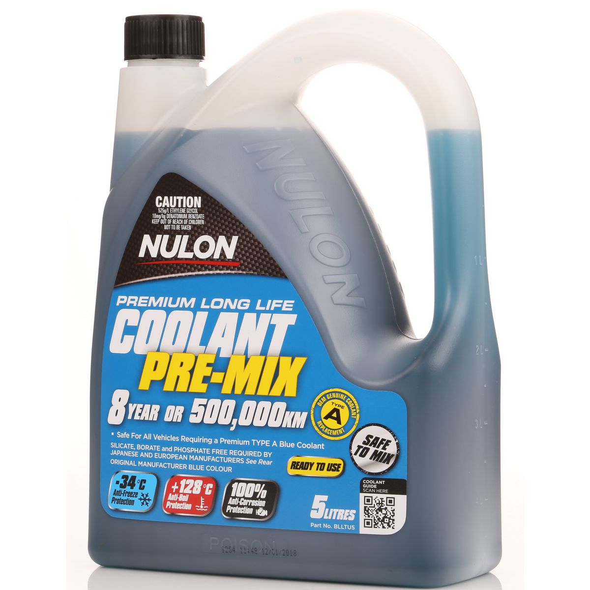 Nulon Coolant Blue Long Life Pre-mix 5L - BLLTU5