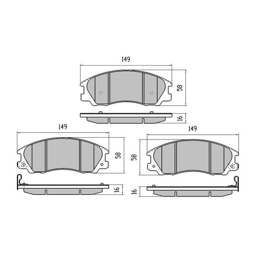 RDA GP Max Brake Pad Set Front - RDB1745