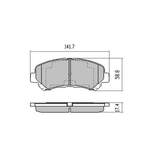 RDA GP Max Brake Pad Set Front - RDB2040