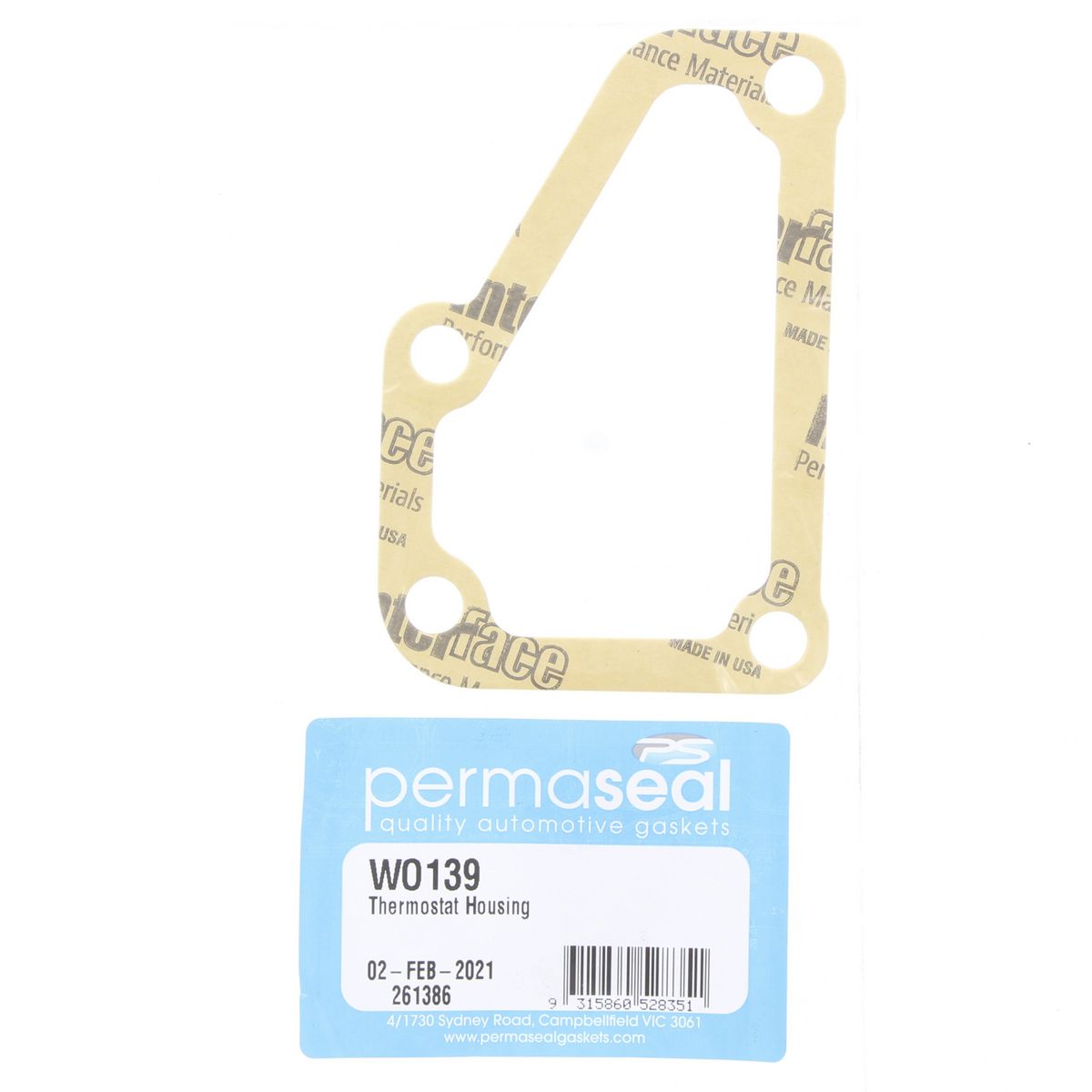 Permaseal Timing Cover Gasket - WO139