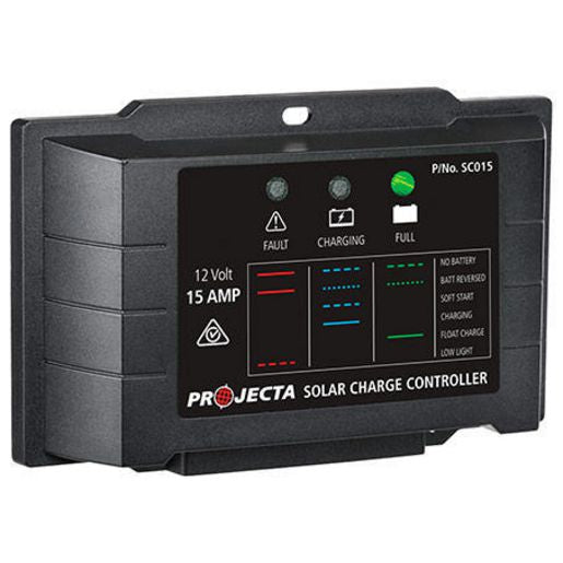 PROJECTA 15A 12V Solar Charge Controller 4 Stage Auto - SC015