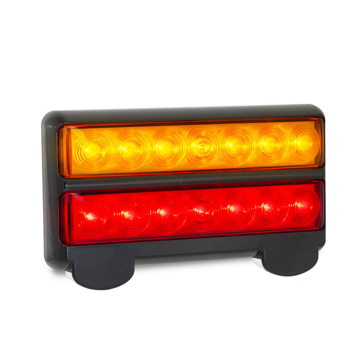 LED Autolamps- 12V Stop/Tail/Indicator Light With Licence Plate Lamp 14 Square LEDs - 207BARL4P