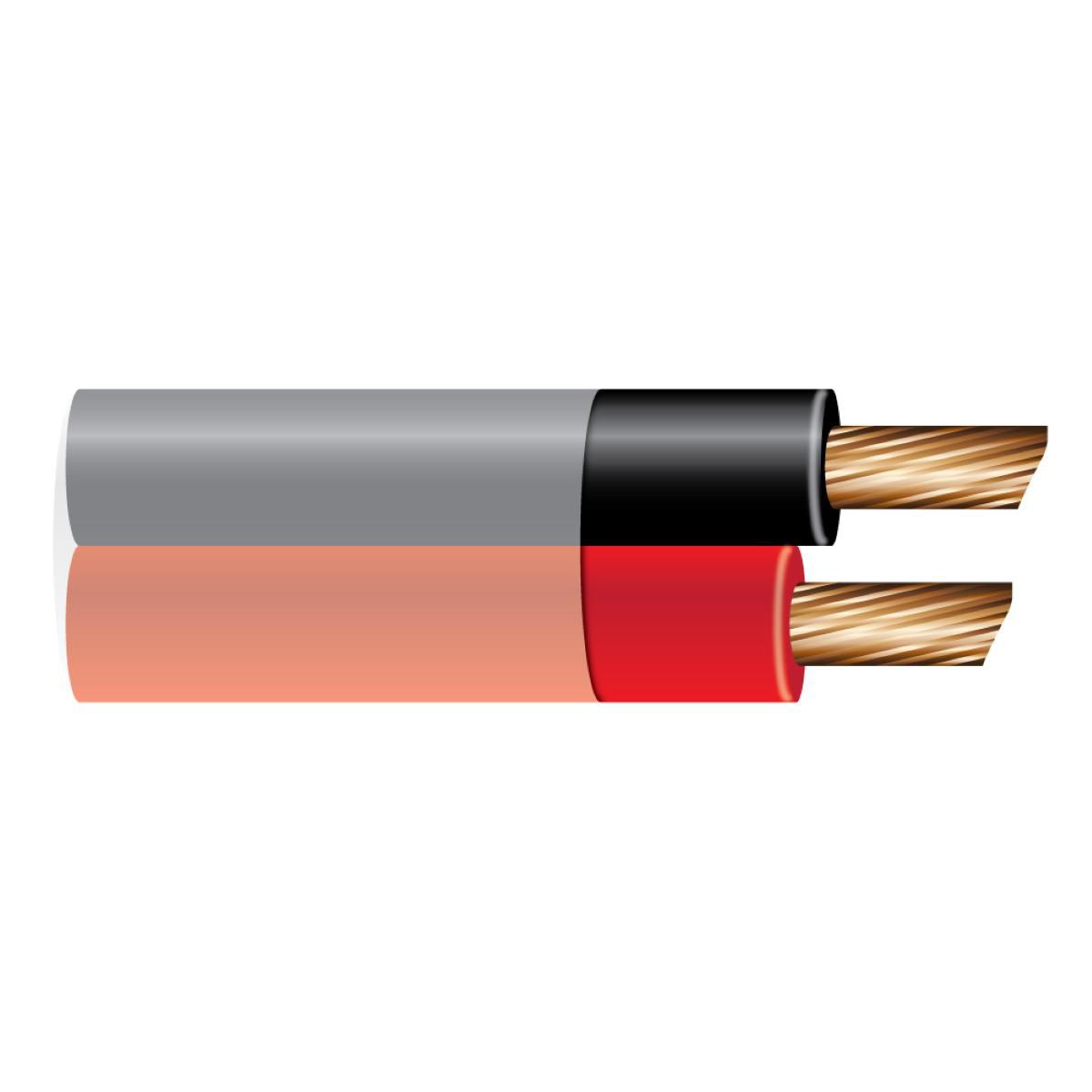 OEX 2 B&S Twin Core Battery Cable Red/Black W/Clear Sheath 10M Roll - ACX0843