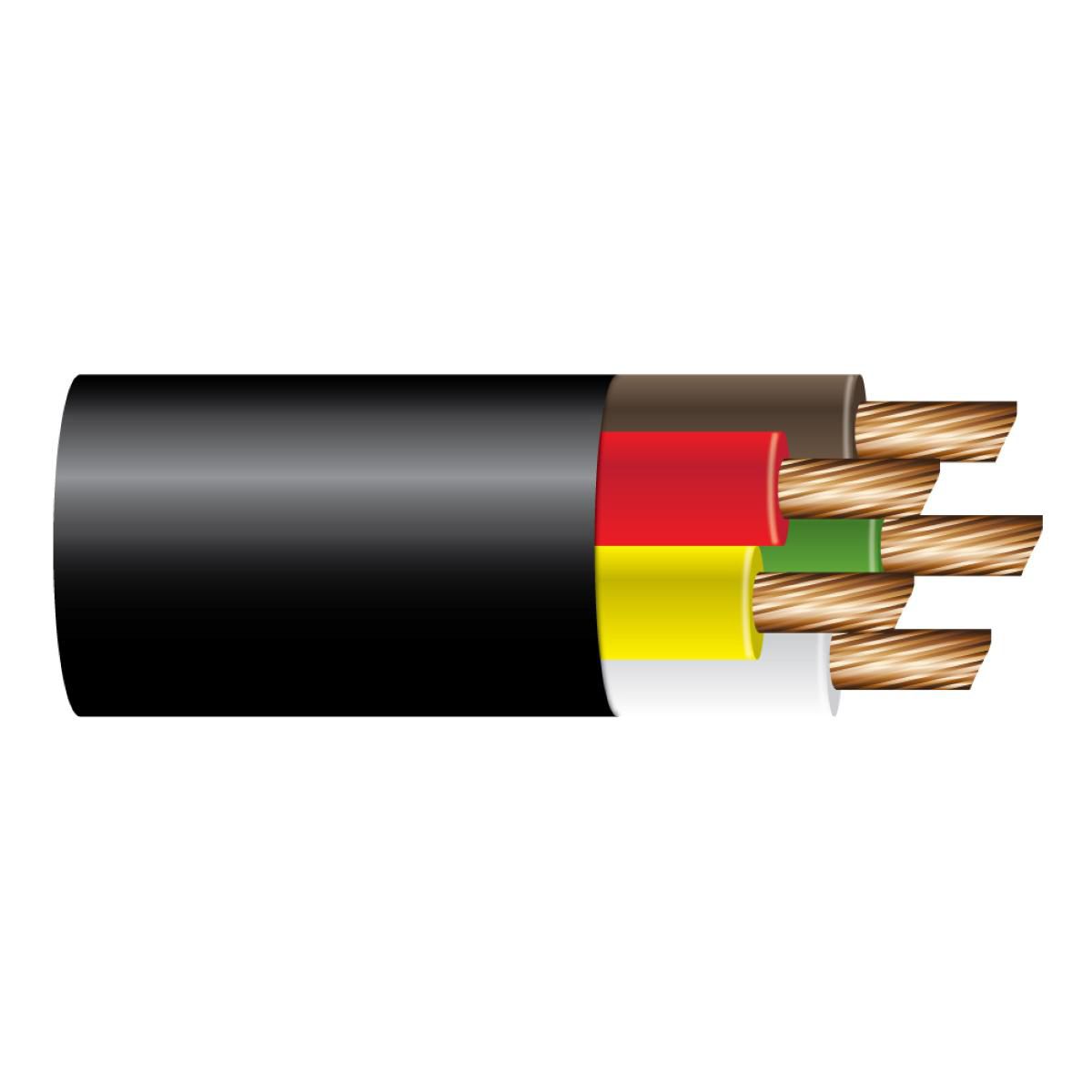 OEX Trailer Cable 5 Core 2.5mm W/Black Sheath 30M Roll - ACX0820