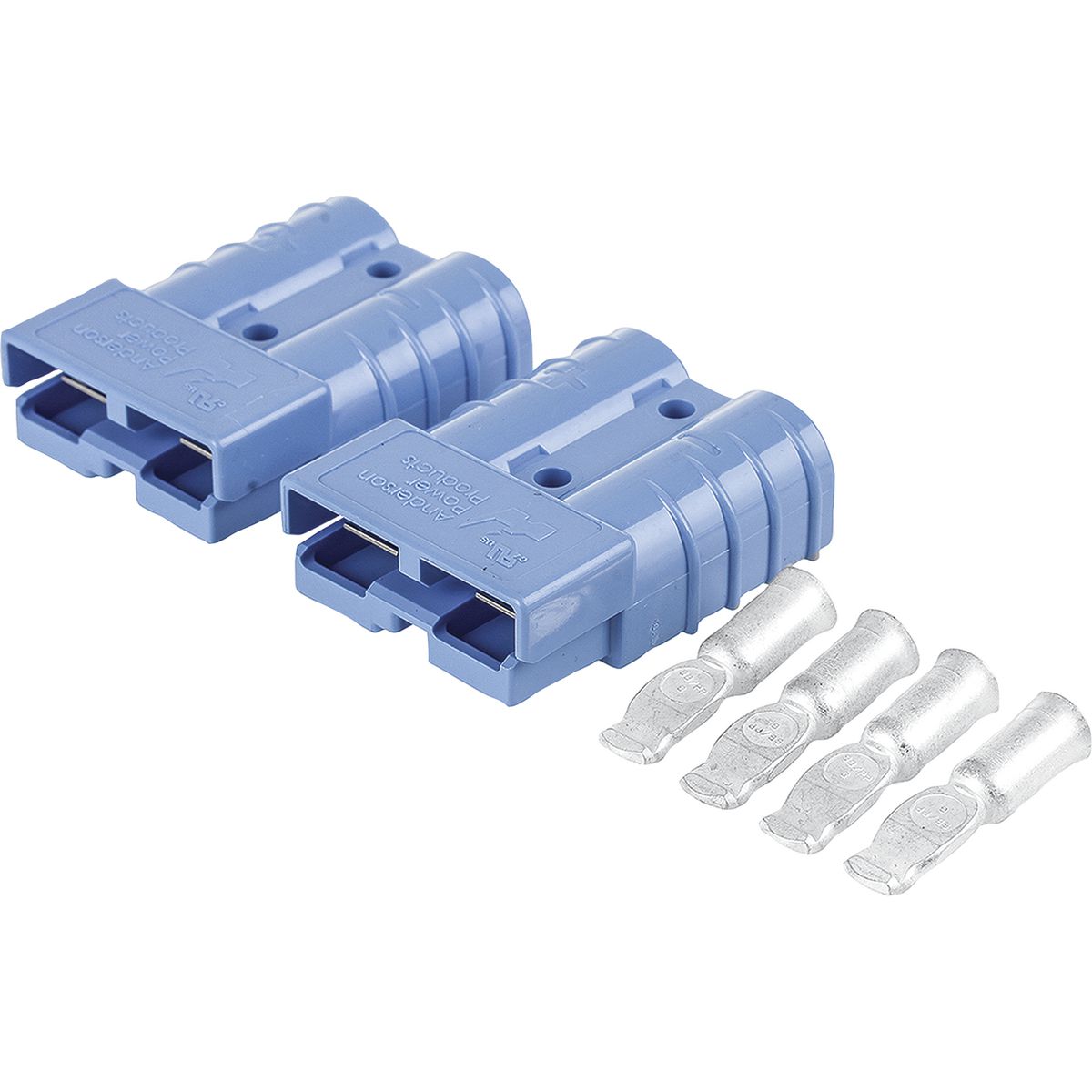 OEX 50A Genuine Anderson Connector, Blue - 1 Pair with Terminals - ACX2766