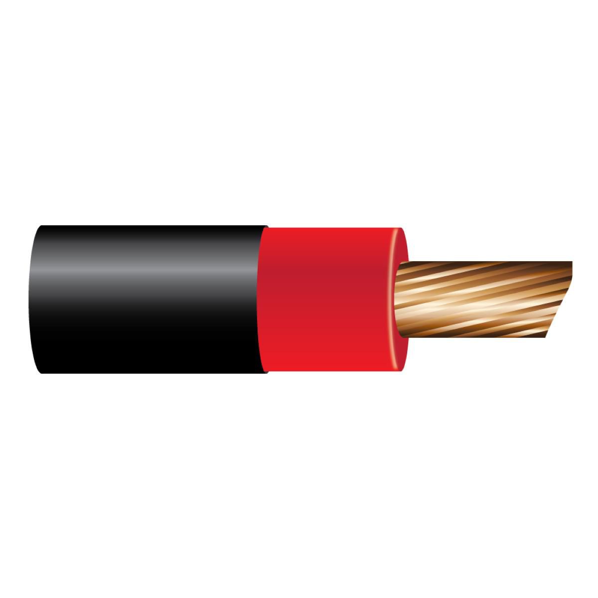 OEX Automotive Cable Single Core 4mm Red W/Black Sheath 30M Roll - ACX0773