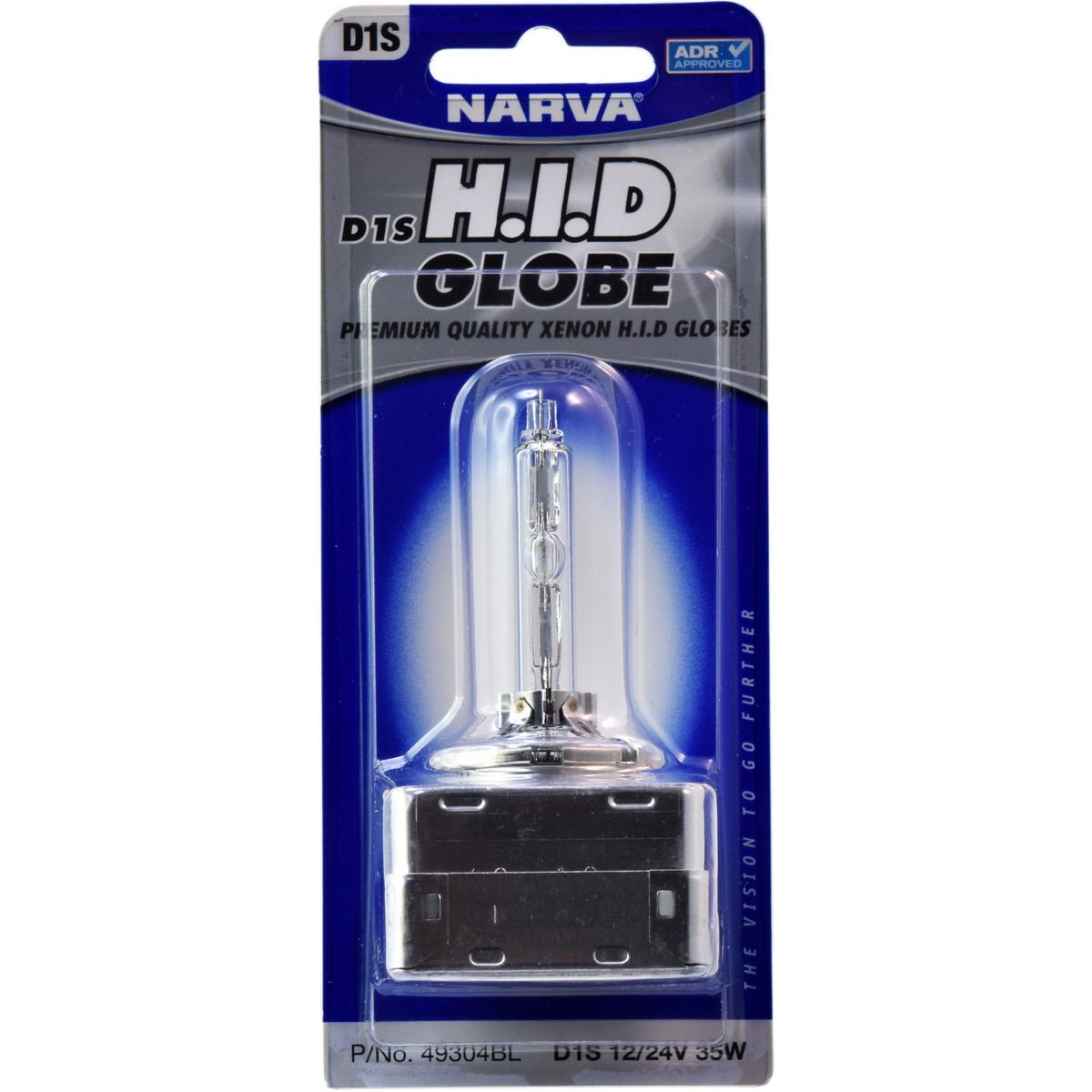 Narva HID Globe D1S 12 or 24V 35W 4000K - 49304BL