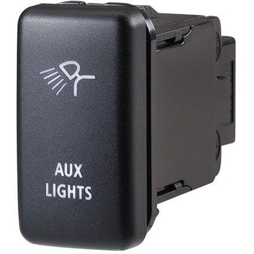 Narva Toyota OE Style Switch Off/On SPDT 12V Blue LED Illuminated Aux Lights Symbol - 63318BL