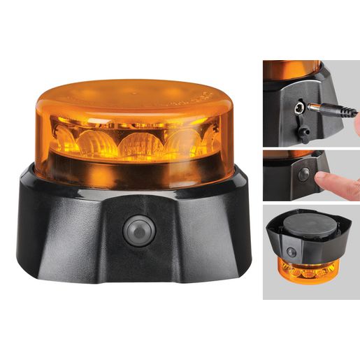Narva LED Beacon Amber Battery Operated Magnetic Mount - 85322A