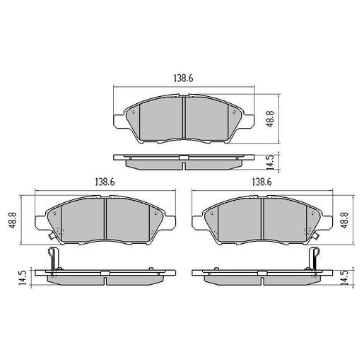 RDA GP Max Brake Pad Set Front - RDB2015