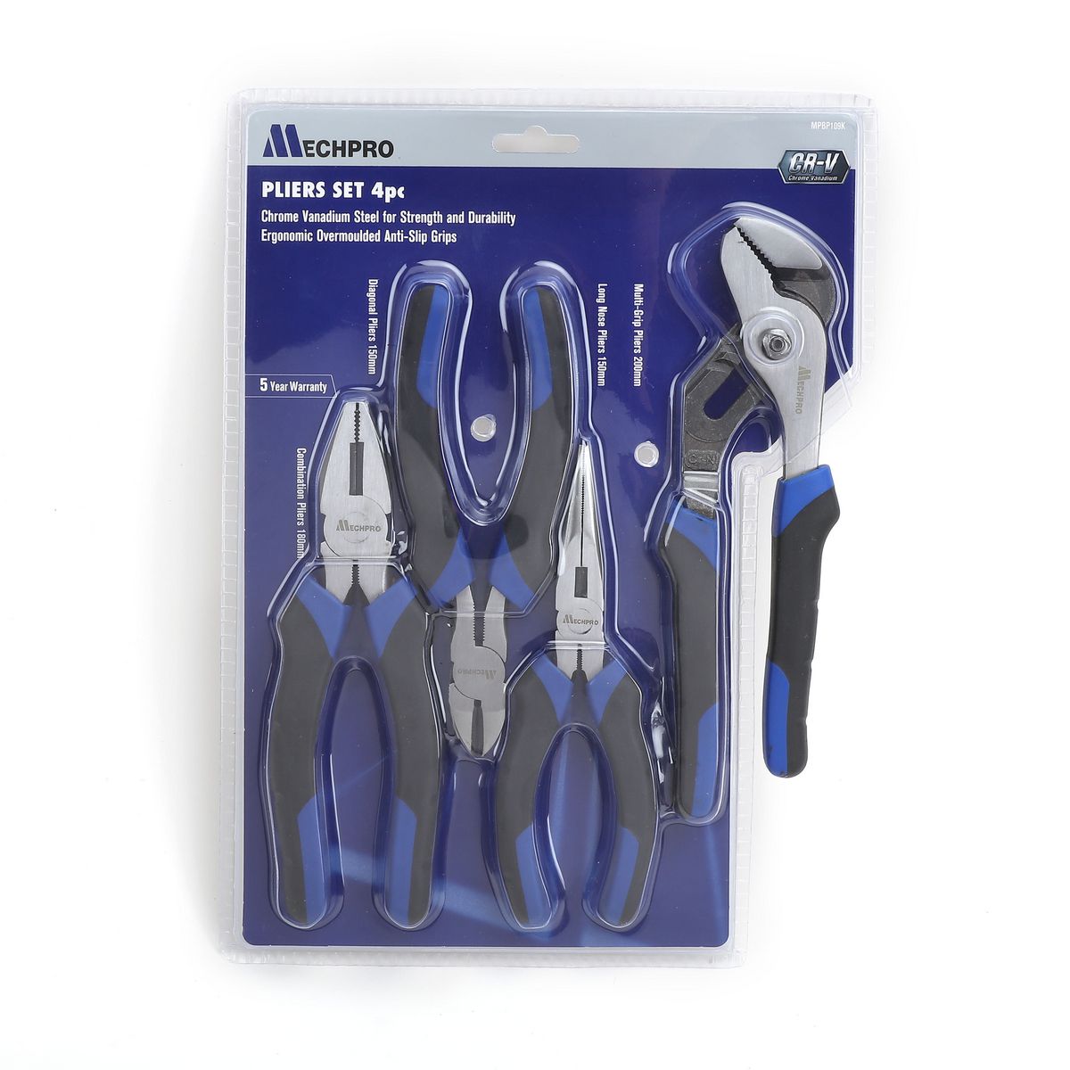 Mechpro Blue Pliers Set 4pc - MPBP109K