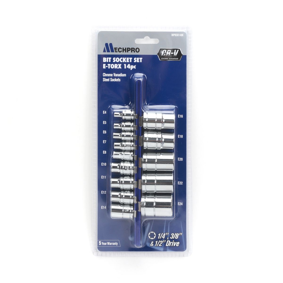 Mechpro Blue Socket Set E-Torx 14pc - MPBSK148K