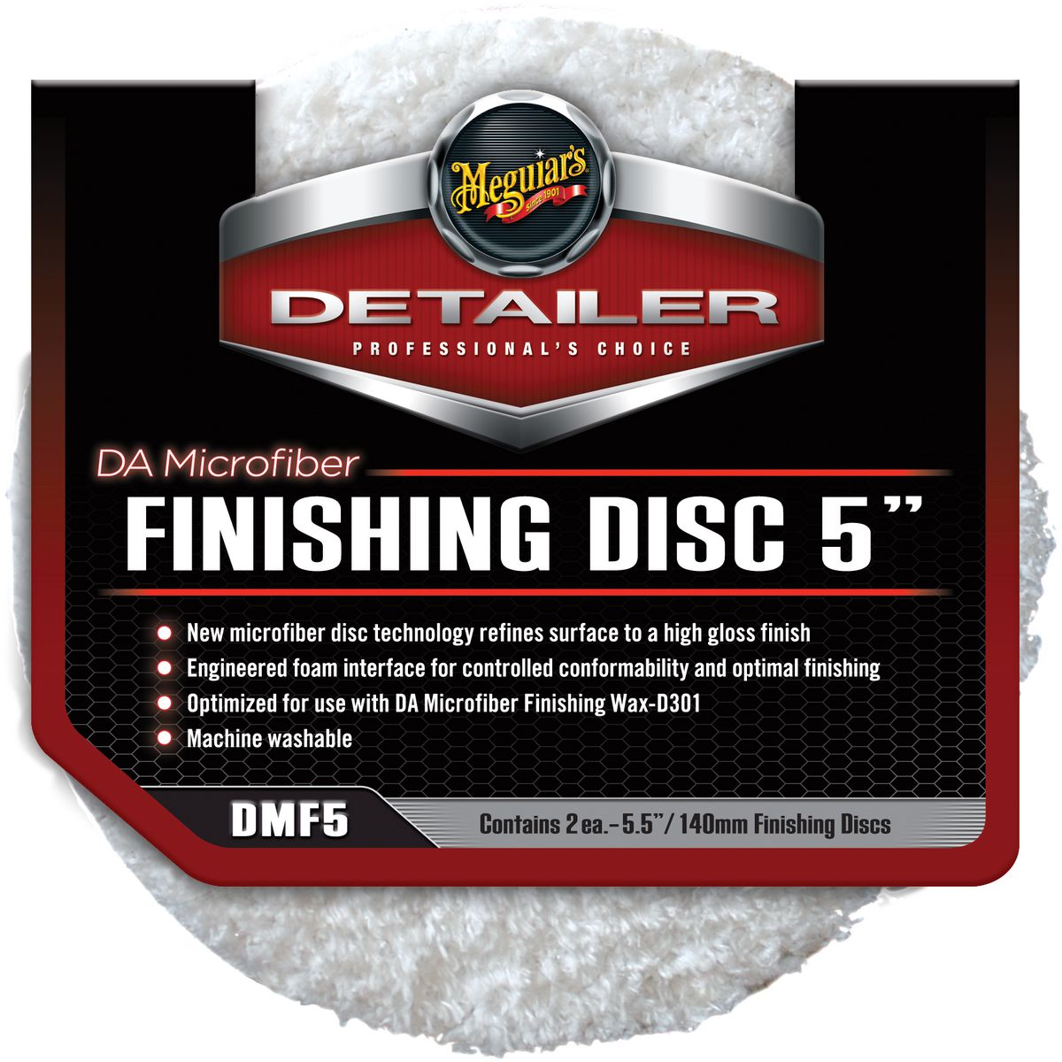 Meguiar's Professional DA Microfibre 5 Finishing Disc 2 Pk - DMF5