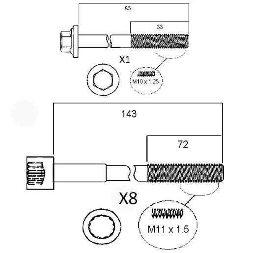 Permaseal HEAD BOLT SET - HBS171H