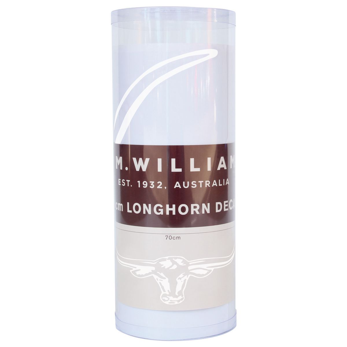 R. M. Williams Longhorn Decal 70cm Sticker White - STRMWCWHT