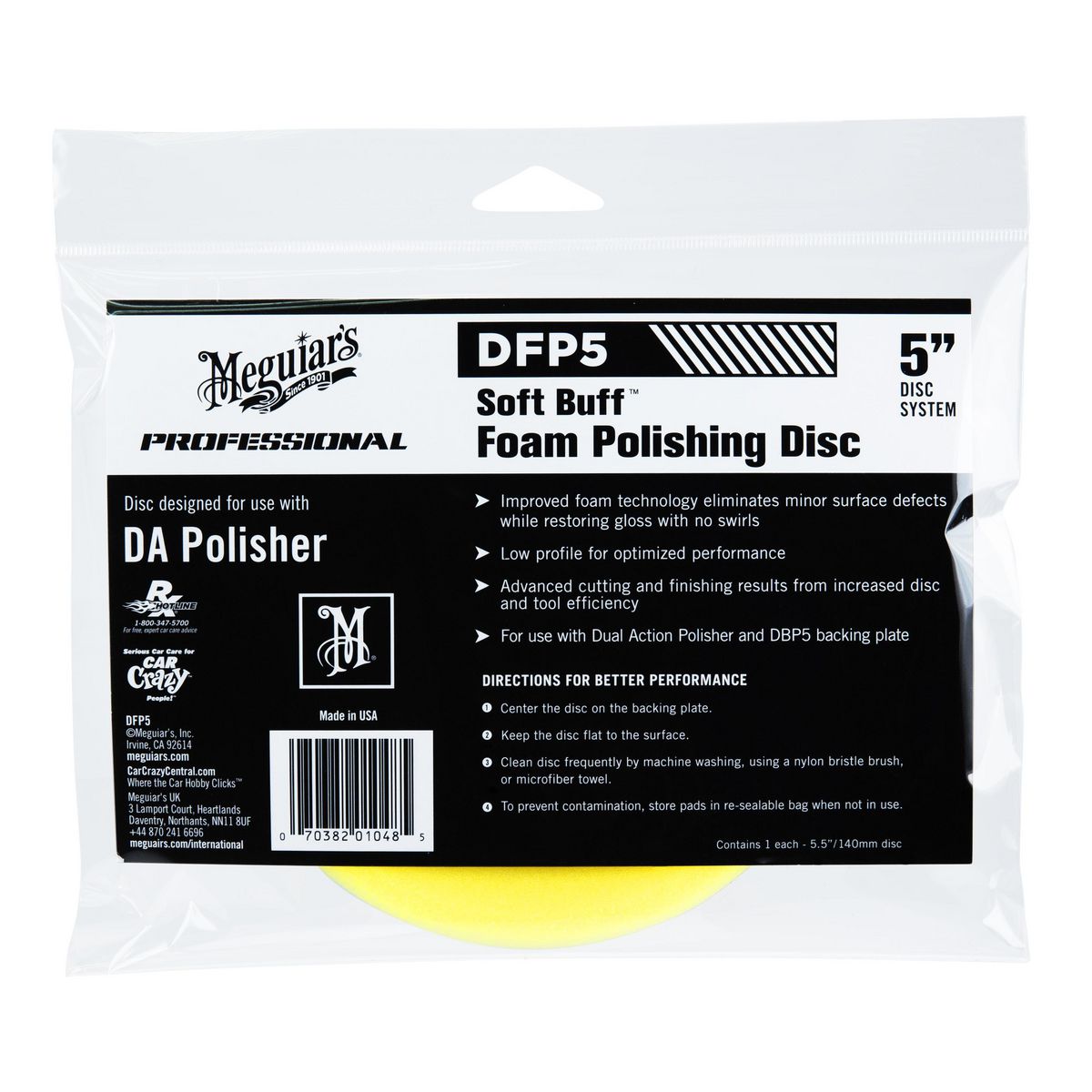 Meguiar's Soft Buff PR DA Foam Polishing Disc 5.5inch - DFP5