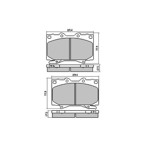 RDA GP Max Brake Pad Set Front - RDB1365SM