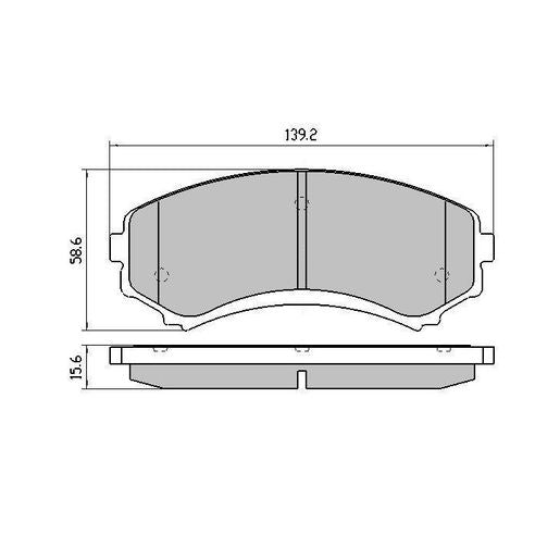RDA GP Max Brake Pad Set Front - RDB1388