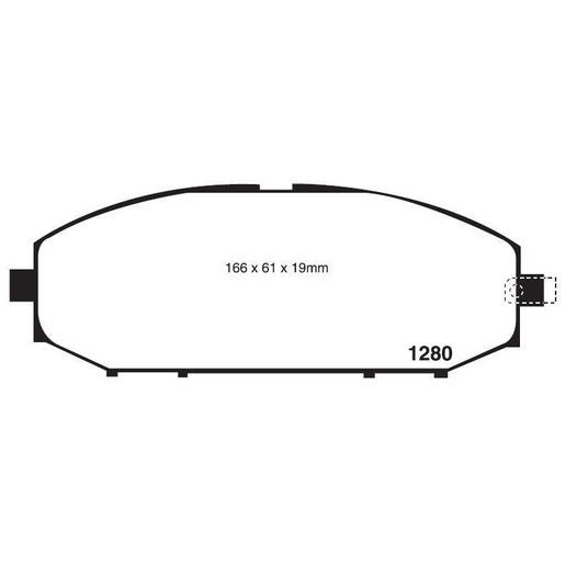 RDA GP Max Brake Pad Set Front - RDB1361
