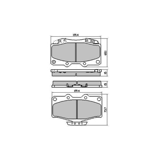 RDA GP Max Brake Pad Set Front - RDB1149