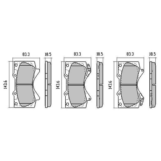 RDA Brakes Extreme Brake Pad Set Front - RDX2036SM
