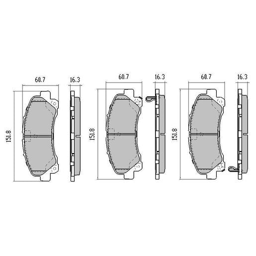 RDA GP Max Brake Pad Set Front - RDB2033