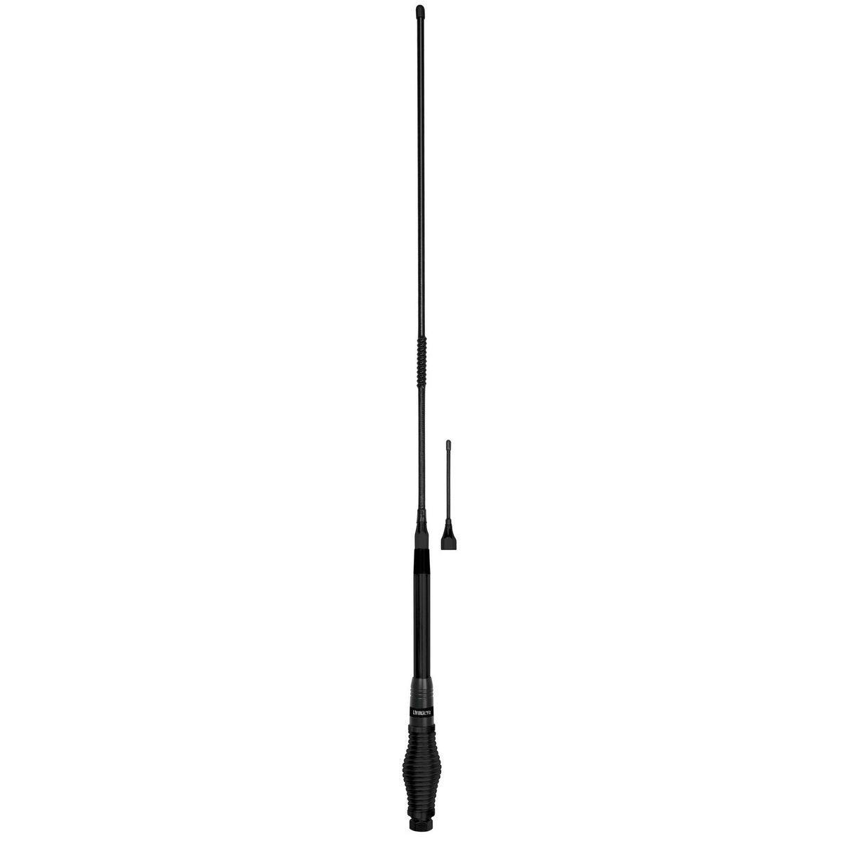 Uniden Elevated Feed And Fibreglass Black Whip (6.6/3.0 Dbi Gain) - AT880BK