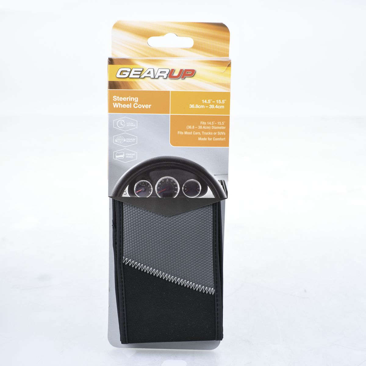 Gear Up Steering Wheel Cover Extreme Wetsuit Black And Grey