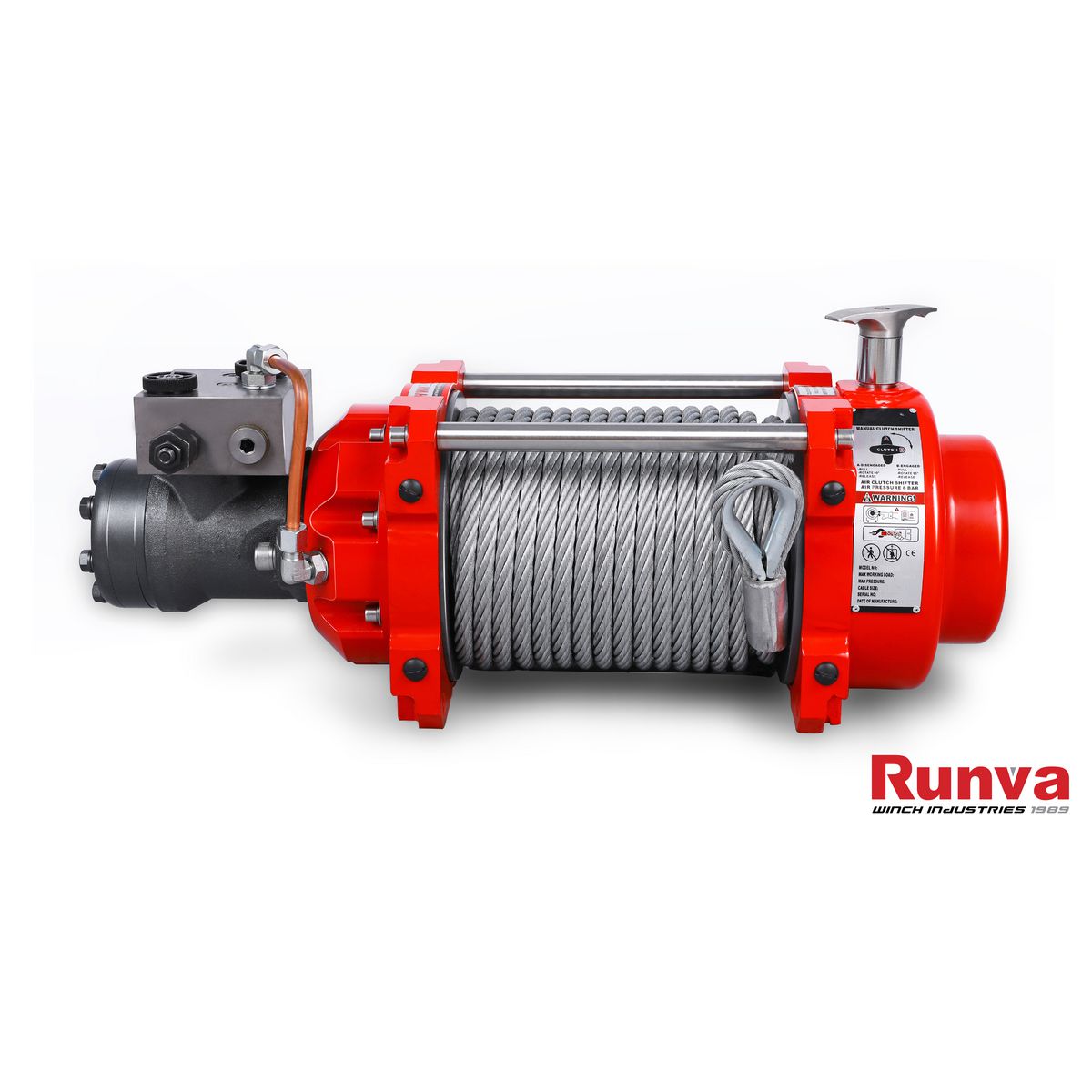 Runva Hydraulic Winch with Steel Cable HWN15000I