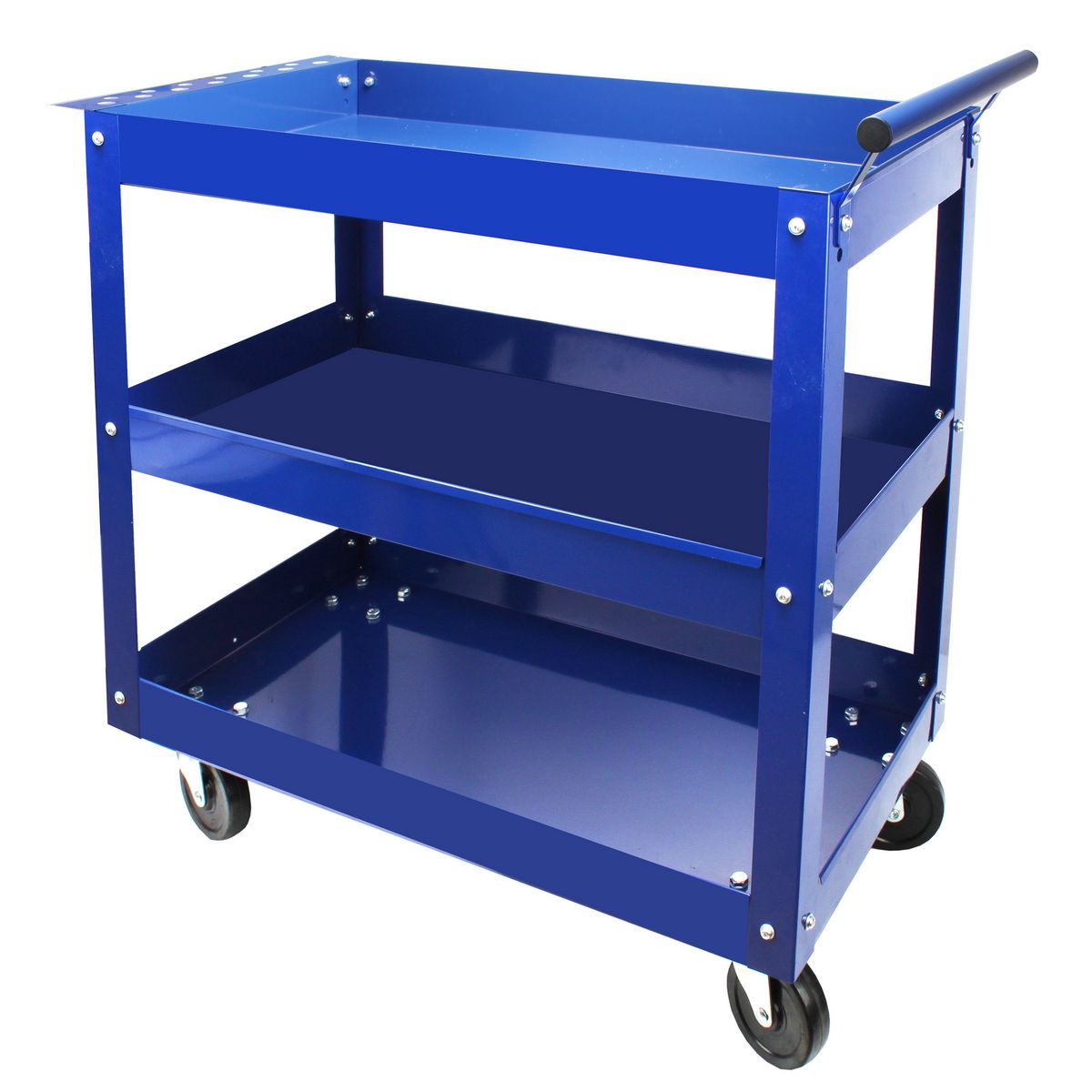 Mechpro Blue Service Cart Blue 3-Tier w/Tool Holder MPBSC3-1 - MPBSC3-1