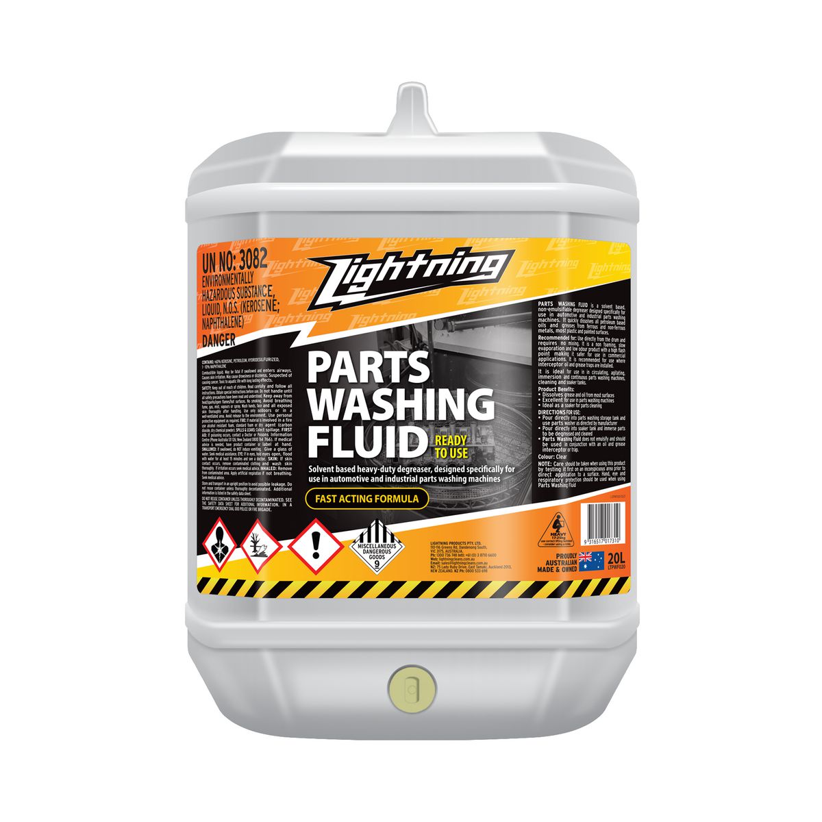Lighting Parts Washer Fluid 20L - LTPWF020