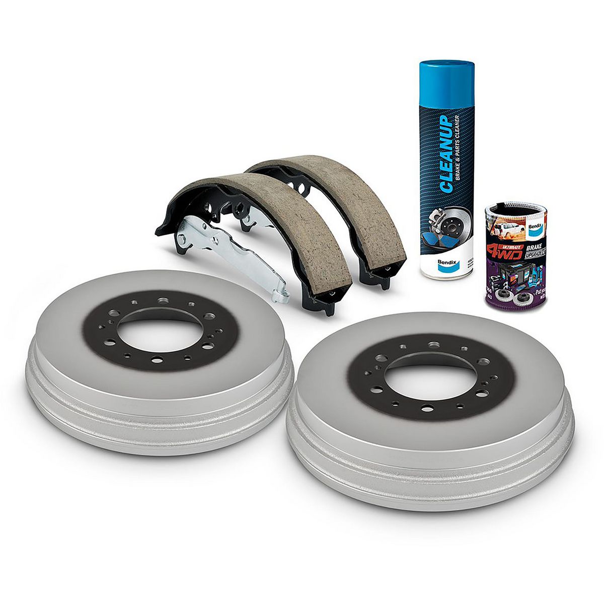 Bendix Ultimate 4WD Drum Brake Upgrade Kit Rear - U4WD-DBUK701