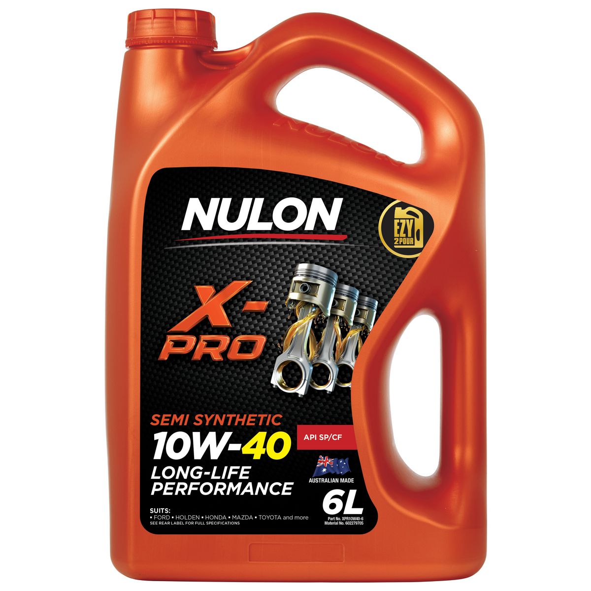 Nulon X-Pro 10W-40 Long Life Protection Engine Oil 6L - XPR10W40-6