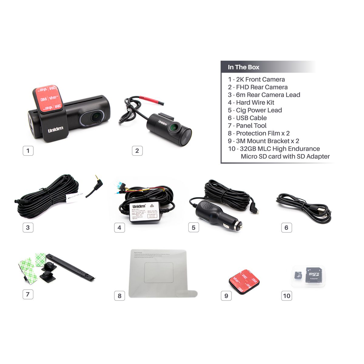 Uniden 2.5K Front & Rear Dash Cam - DASHVIEW SR