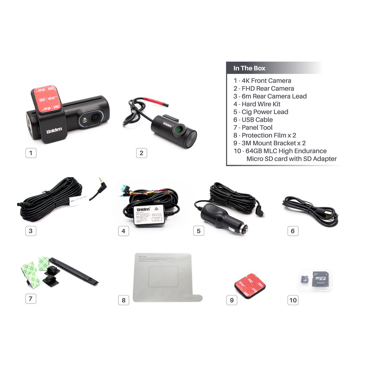 Uniden 4K Front & Rear Dash Cam - DASHVIEW SXR