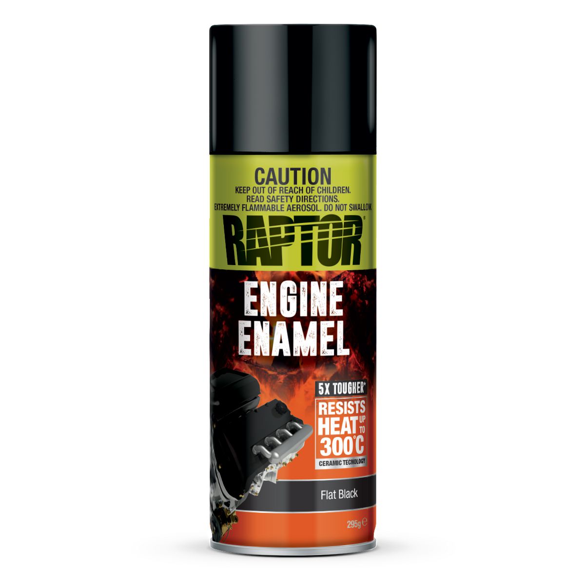 Raptor Engine Paint Enamel Flat Black 295G - REEFB/AL