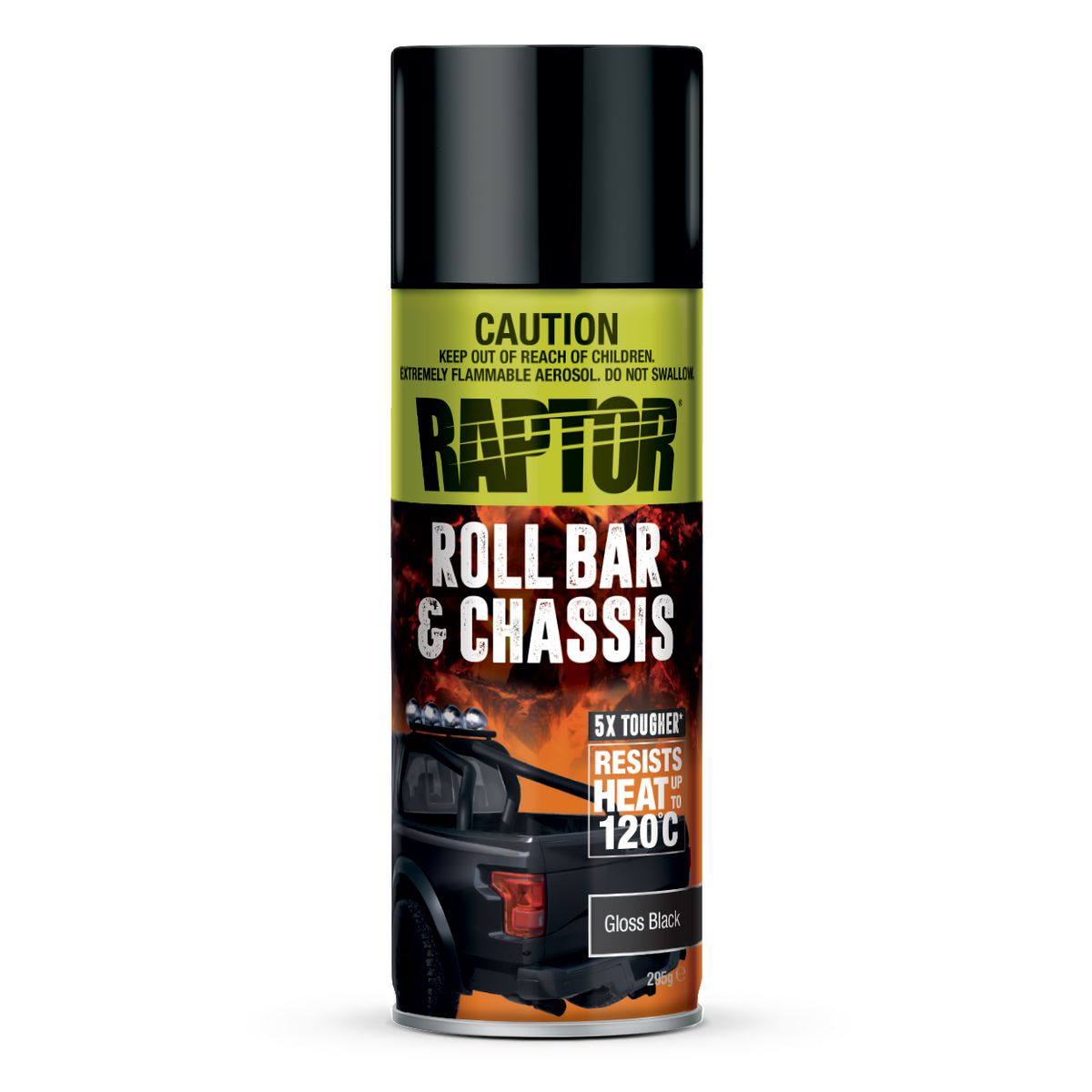 Raptor Roll Bar & Chassis Paint Gloss Black 295G - RRBGB/AL