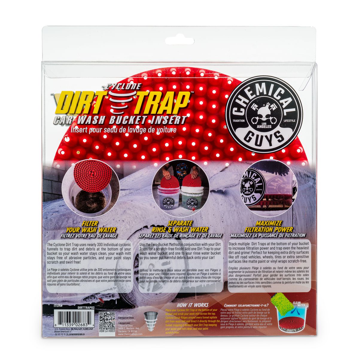 Chemical Guys Cyclone Dirt Trap Car Wash Bucket Insert (Red) - DIRTTRAP02