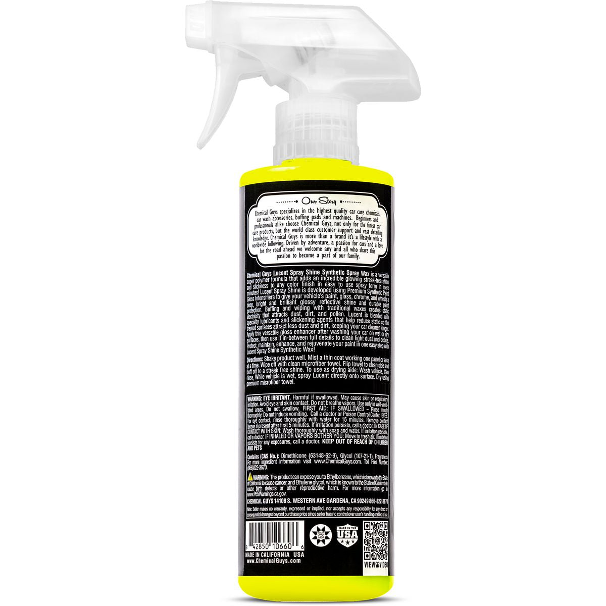 Chemical Guys Lucent Spray Shine Synthetic Spray Wax 473ml - WAC23416