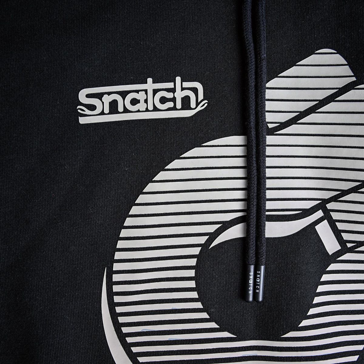 Snatch Logo Graphic Hoodie Black - SM2326BK