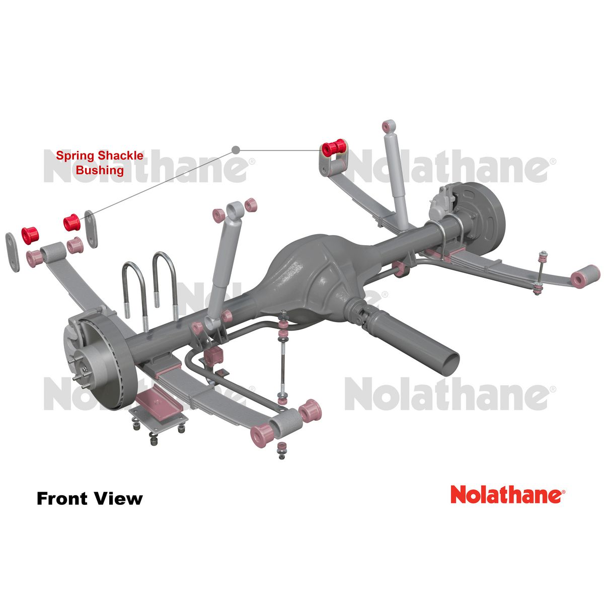 Nolathane Rear Spring Shackle Bushing Kit - 47437