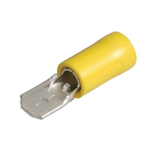 Narva Crimp Terminal Male Blade Yellow Insulated 6.3mm 11 Pce - 56024BL