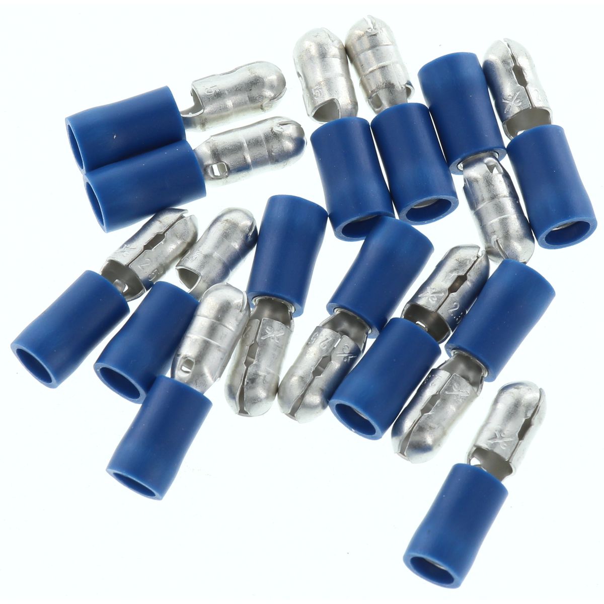 Narva Crimp Terminal Male Bullet Blue Insulated 5mm 14 Pce - 56048BL