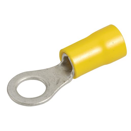 Narva Crimp Terminal Ring Yellow Insulated 6.3mm 12 Pce - 56088BL