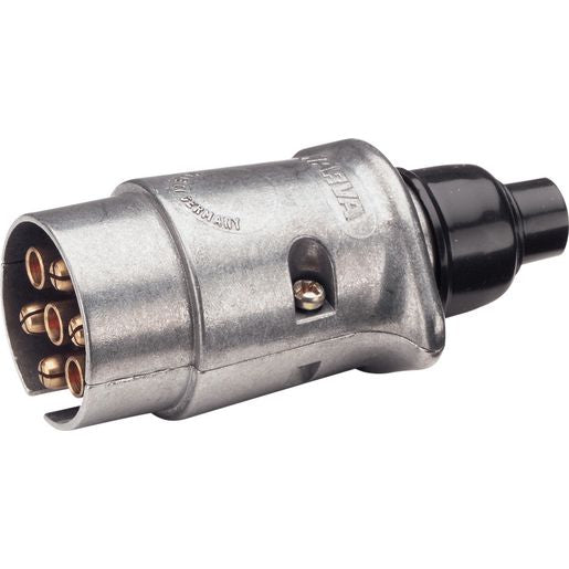 Narva Trailer Plug 7 Pin Round Large Metal - 82161BL