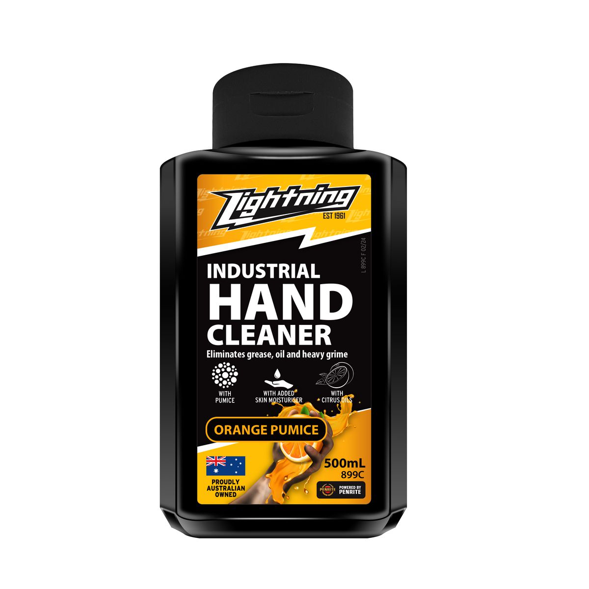 Lightning Orange Hand Cleaner With Pumice 500ml - 899C