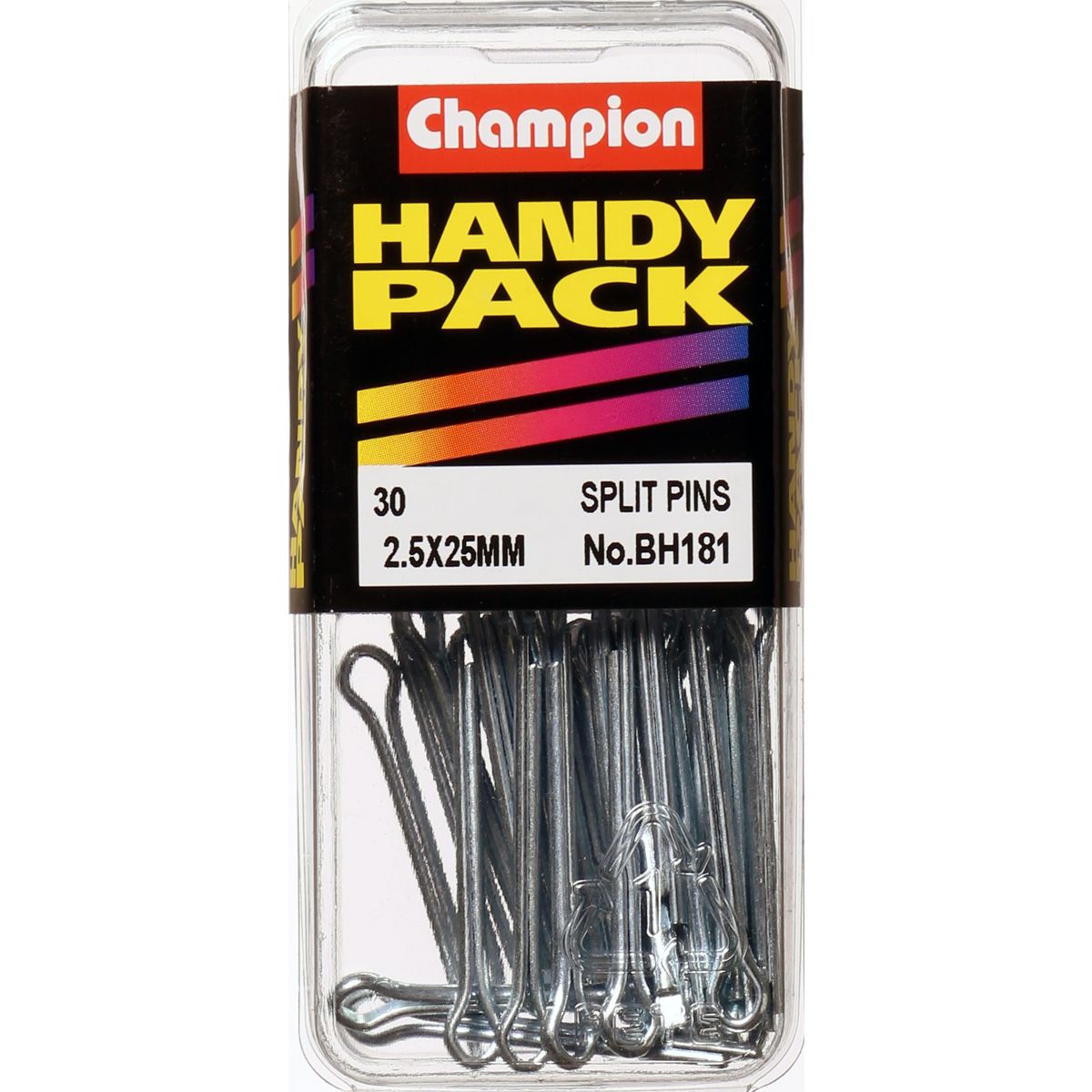 Champion Split Pin 2.5 x 25mm Zinc Plated - BH181